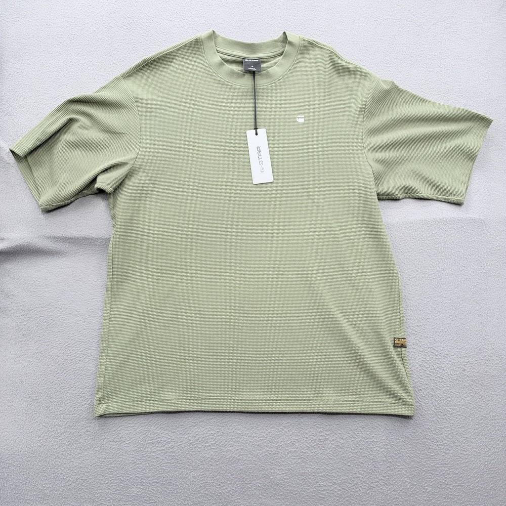 G-Star Shirt Mens Medium Green Structured Boxy Jersey Tee Organic Cotton Relaxed